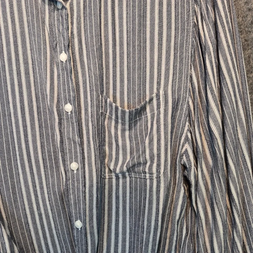 American Eagle Outfitters Striped Med Top With Tie Front Detail Coastal Cottage
